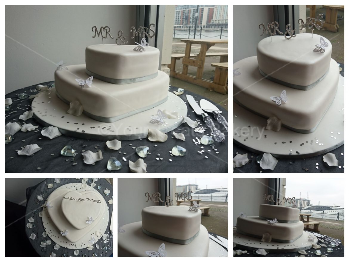 Big Hearts Wedding Cake
