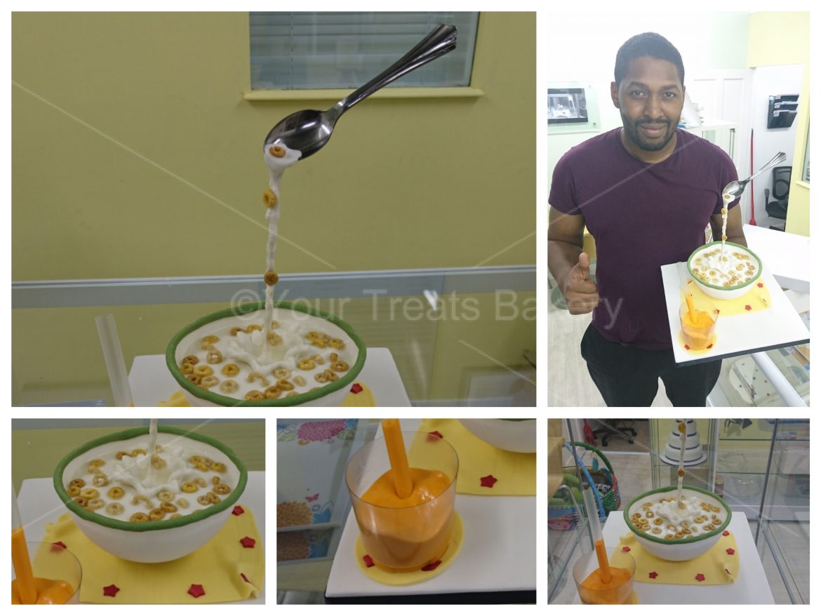 Cereal Gravity Defying Cake