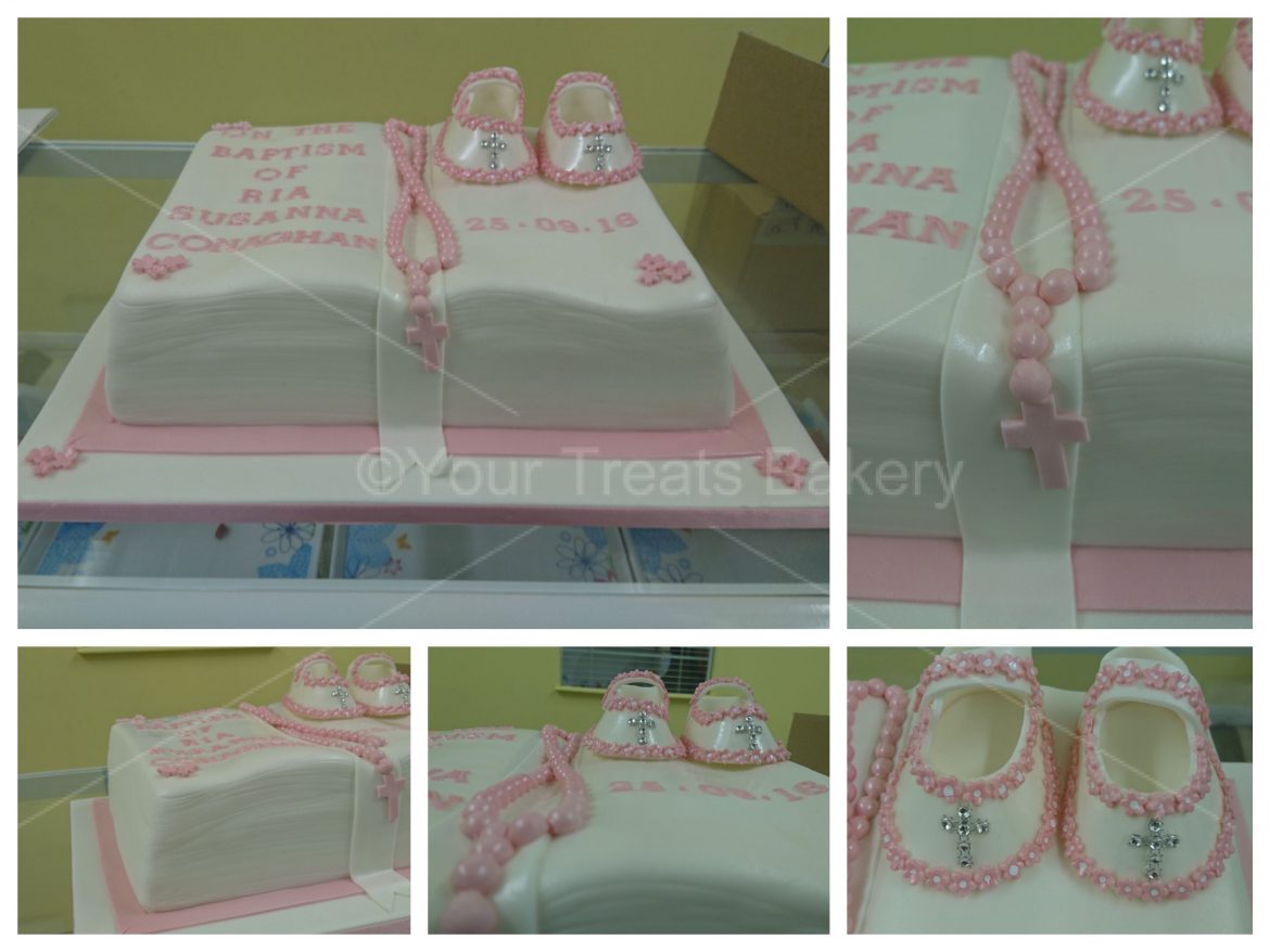 Bible Booties Christening Cake