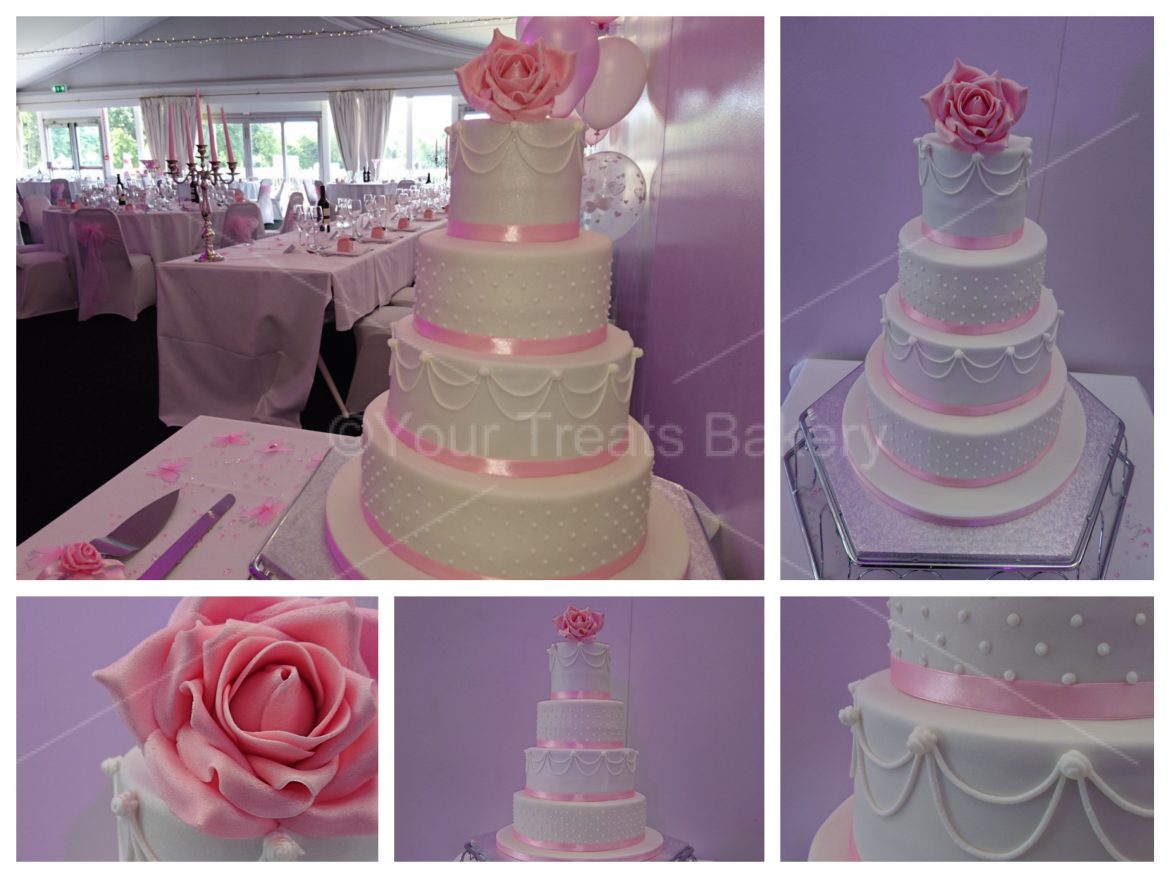 Famous 4 Tier Delight Pink Rose