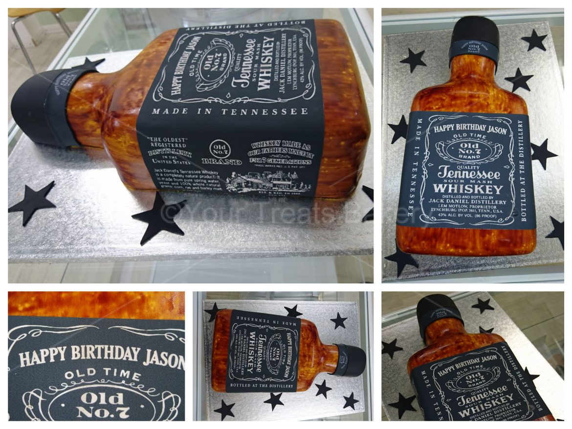 Jack Daniels Effect Cake