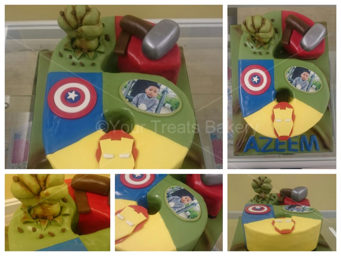 Number 6 Avengers Cake