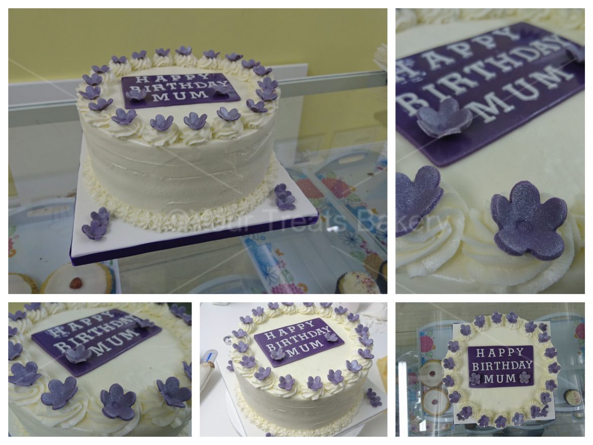 Purple Floral Buttercream Delight Cake